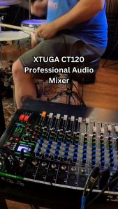 XTUGA CT120 12-Channel Professional Audio Mixer for Computer Recording Sound Controller Interface Built-in Digital Effect Studio Mixer with 48V Phantom Power RCA Input Output MP3 Bluetooth EQ Audio Mixer Sound Controller Bluetooth audio mixer Low noise