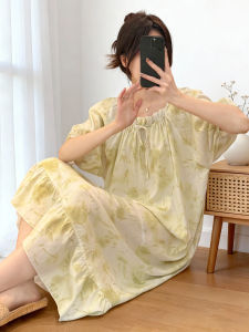 KASIHAN | Cool Breathable Loose Long Dress Summer Cotton Blend Nightgown