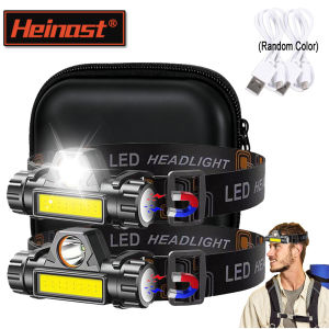 Rechargeable COB LED USB Headlamp Strong Magnetic Powerful Headlight Super Bright Waterproof Head Torch For Outdoor Fishing