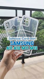 Soft Case For Samsung A11 A12 M11 M12: Slot Kartu & Casing Silicon Bening