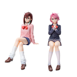 Bandai | Anime Dandadan Ayase Momo Shiratori Aira Sitting Pose Noodle Stopper PVC Figure Collectible Statue Home Car Decoration Toy Gift