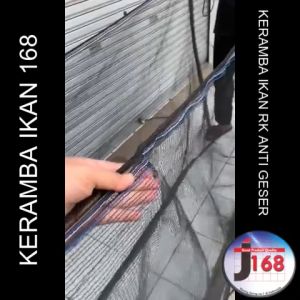 PROMO TERMURAH Keramba Ikan RK Anti Geser waring jaring 3 bar triple track siap pakai ukuran 4x1x1
