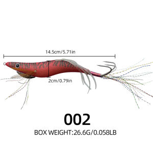 ShareShark | Mồi Câu Mực Giả Bằng Gỗ ShareShark 3.5 Phát Sáng UV Mô Phỏng Tôm Dành Cho Câu Cá Nước Mặn Câu Mực Câu Bạch Tuộc