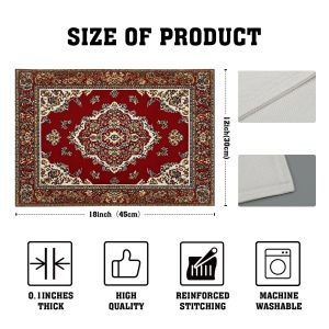 1PCS Boho Printed Placemats Decorative Table Mat Washable Place Mats 12x18Inch for Dining Kitchen Farm House Decor