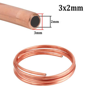 1M Soft Copper Tube Coil 2mm-12mm OD for Airs Conditioner Refrigeration DIY Cooling Projects Pure Copper Pipe Wire Craft Making