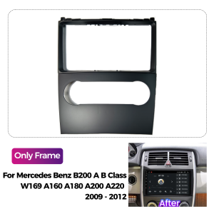 9 Inch Android Car Navigation Frame Dashboard Panel Radio Bezel for Mercedes-Benz A/B Class W169 Installation Modification Kit