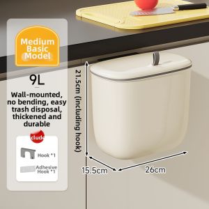 Star Superior Wall-Mounted Large Size Kitchen Bathroom Toilet Paper Trash Can No Need to Bend over Household Cleaning Tool
