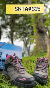 Sepatu Gunung Wanita SNTA 615 Grey Fuschia Trekking/Hiking/Outdoor sepatu wanita Waterproof