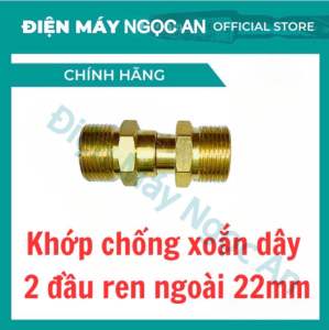 Khớp Nối Chống Xoắn Dây Rửa Xe - Khớp Xoay Rửa Xe - Khớp Xoay Đồng Thau Ren 22mm