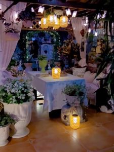 Outdoor Garden Solar Lantern Decoration Hanging Solar Light Lamp Portable Outdoor Waterproof Camping Light Plastic Bamboo