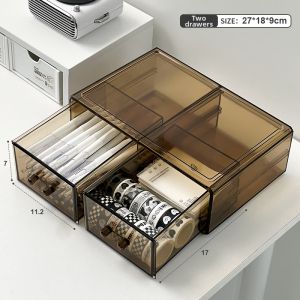 YA JIA LI JIA | Acrylic Drawer Desk Organizer Storage Box