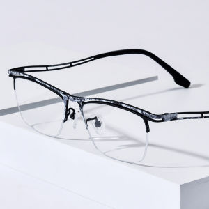 FONEX Titan kính người đàn ông 2025 New bán kính dáng vuông không viền kính khung thiết kế thương hiệu nửa-rim Nhật Bản chất lượng cao siêu nhẹ kính mắt cho mắt 85890