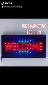 Energy saving light billboard Flashing Mode WELCOME-LED SIGN (Small-Large)