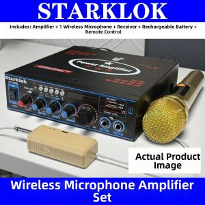 BONINGYU | Bluetooth Karaoke Wireless Microphone High Power Audio Amplifier 600W