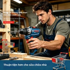 Bosch | Máy Khoan Pin Bosch GSR 12V-31 Dùng Để Lắp Đặt Kệ Và Cố Định Đồ Nội Thất Gia Đình Với Cài Đặt Mô-men Xoắn Chính Xác