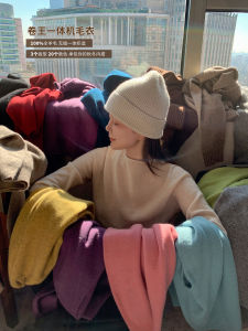 Warm Autumn Winter Knitwear Multi-Color Multi-Neck