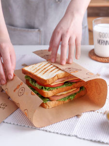 Sandwich Paper Disposable Sandwich Bread Toast Hamburger Rice Balls Oil-Proof Special Box