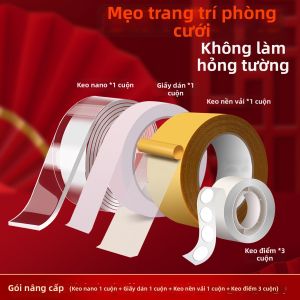 KUWUBIANJING | Băng Dính Trang Trí Không Dấu Vết Keo Hai Mặt