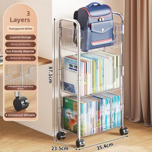 WUBUWEI | Mobile Multi-level Book Storage Rack