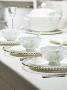 mornenjoy | Elegant Jingdezhen Ceramic Dinnerware Set
