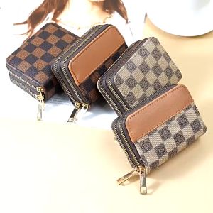 Ví nữ mini nhiều ngăn họa tiết kẻ ô LILA VUO98