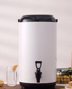 Stainless Painted thermo bucket 10L 8L pink/white Milk Tea Barrel Water Jug for hot cold Thermos Jug w/ Faucet