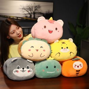 ZEEMIN Halloween Christmas 30cm New Cute Round Ball Cartoon Animals Plush Pillow Handwarm Toys Soft Stuffed Plant Doll Nap Cushion Christmas Gifts For Kids