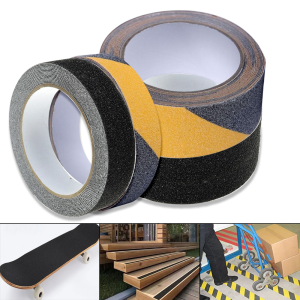 Anti-Slip Tape Waterproof and Anti-Slip Self-Adhesive Black and Yellow Adhesive Tape for Kitchen Bathroom and Floor Tiles