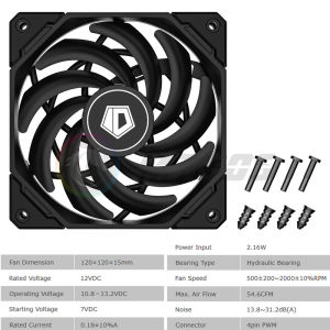 120MM PWM Cooling Fan 15mm Thin CPU Cooler Radiator For Water Cooling System PC Gamer DIY Cabinet MOD Computer Case Slim Fan