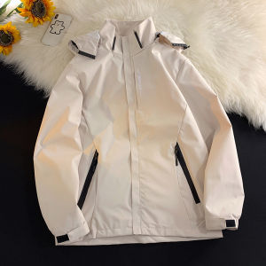 American Functional Workwear Jacket Mens Oversize Couple Outdoor Trendy Brand Hooded Windbreaker Jacket Youth Pop Style