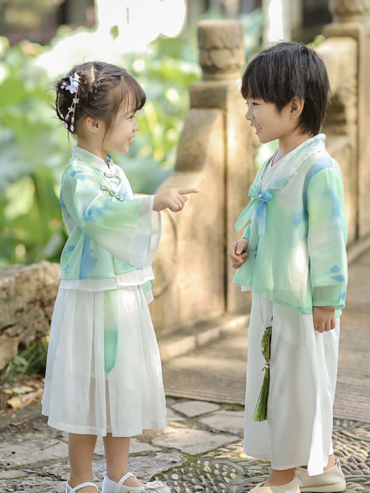 Children's Hanfu Performance Outfit Set Spring Summer Traditional ...