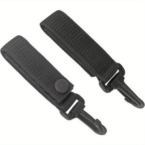 2PCS Tactical Molle Key Ring Chain Gear Clip Key Keeper Keychain Nylon Belt Key Holder Outdoor Carabiners Hanger Buckle Hook