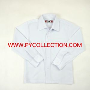 White Shirt Long Sleeves School Uniform Jenama Black Cat Baju Kemeja Putih Lengan Panjang Kain Licin Koshibo Nila Bc004