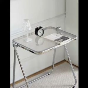 โต๊ะพับ โต๊ะเขียนหนังสือ โต๊ะมินิมอล โต๊ะพับส อะคริลิค 2 สี