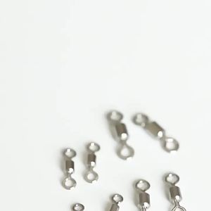 50PCS Fishing Figure Eight Swivel Connector Strong Pull Link Ring Rig Terminal Tackle Accessory Freshwater Saltwater Value Packs