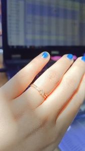 Perhiasan Cincin Emas Kadar 375 (8k) Dan 300 (6k) Models girls Love Simple Kode ck 271