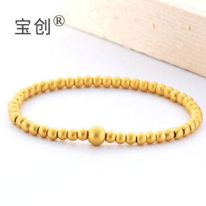 Gold Bracelet Foot Gold Ancient Method Transmission Lucky Bead Bracelet Buddha Pearl Bracelet Ankle Chain Gold Jewelry Gift