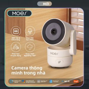 Camera Thông Minh Moes Tuya 4MP WiFi Trong Nhà Xoay/nghiêng Có Tầm Nhìn Ban Đêm Theo Dõi Chuyển Động Âm Thanh 2 Chiều Camera IP An Ninh Gia Đình