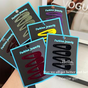 Colorful Flocking Waterdrop Hair Clips Edge Clips Hair Accessories for Children And Adults 2025 New Style Hairpins Hairgrips