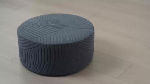 1PC Co Giãn Jacquard Tròn Pouf Bao Co Giãn Chống Trơn Trượt Có Thể Giặt Đệm Sàn Bọc Ottoman Bảo Vệ Cho Phòng Khách
