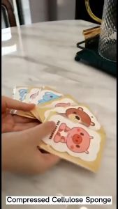 Sponge Cuci Piring Busa Pulp Magic Aesthetik Dishwash Fruit Animal