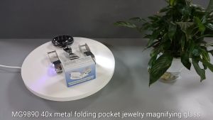 Power LED Jeweler Illuminated Glass Loupe LED - 40X - 25mm - ที่ส่องพระ - กำลังขยาย