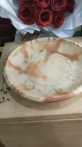 Đĩa Dầm trà bizen rơm hàng Nhật