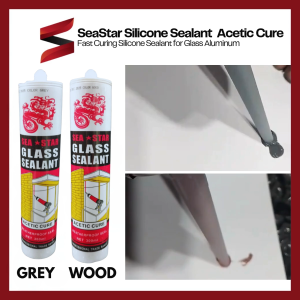 SEA STAR Glass Sealant Acetic Cure 300ml Bottle – Fast Curing Silicone for Glass & Aluminum