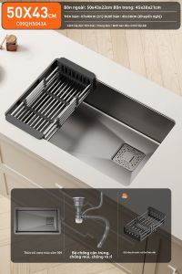 MEICHUWUYU | Chậu Rửa Inox Đơn Lớn Dày
