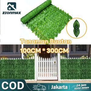 Daun Rambat Sintetis Ukuran 1 Meter x 3 Meter Daun Hias Ornamen Dekorasi Rumah Pagar Dinding Roll Daun Rambat Import Termurah Artificial Rumput Palsu Gulungan