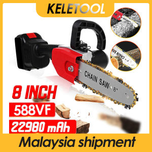 12 Inch mesin potong kayu gergaji elektrik bateri mesin potong pokok saw machine wood chainsaw cordless gergaji kayu tangan electric chainsaw mesin pemotong kayu