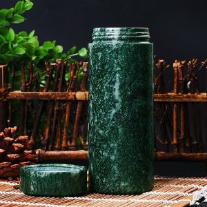 Hoa Văn Tự Nhiên Màu Xanh Thiên Ngọc Trà Cốc Nước Từ Tính Cốc Nước Phong Phú Khoáng Chất Shengli Xám Đá Trà Dùng Cho Dụng Cụ Ăn Và Bộ Đồ Ăn