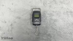 1pc Black 50kg Portable Electronic Portable Luggage Scale LCD Digital Display Screen Express Delivery Scale Hook Mini Scale