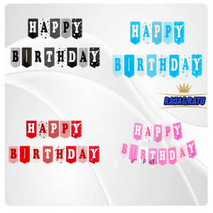Banner Birthday Segilima / Banner Happy Birthday / Cheap Banner / Banner Ulang tahun Polkadot